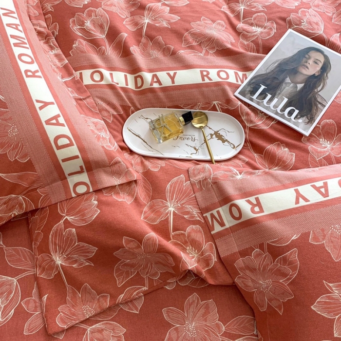 91家纺网 家纺一手货源 找家纺 晶缦家纺 2023新款风尚系全棉生态磨毛多规格单品枕套 林间晨曲红