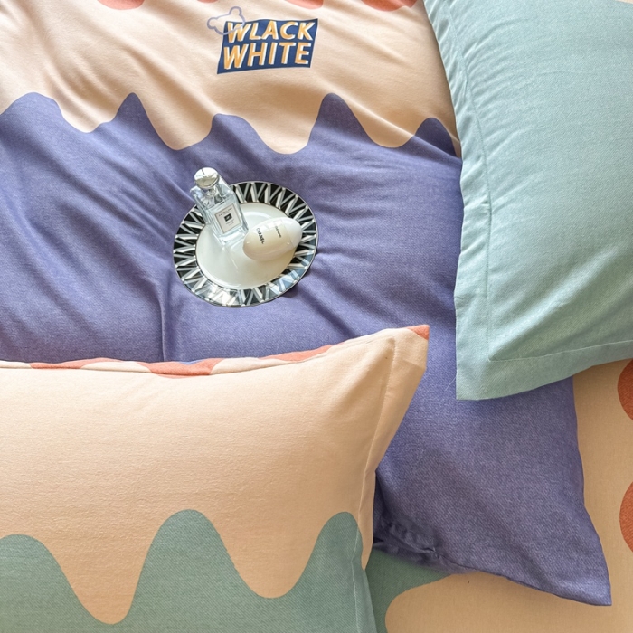 91家纺网 家纺一手货源 找家纺 晶缦家纺 2023新款风尚系全棉生态磨毛多规格单品枕套 青春派