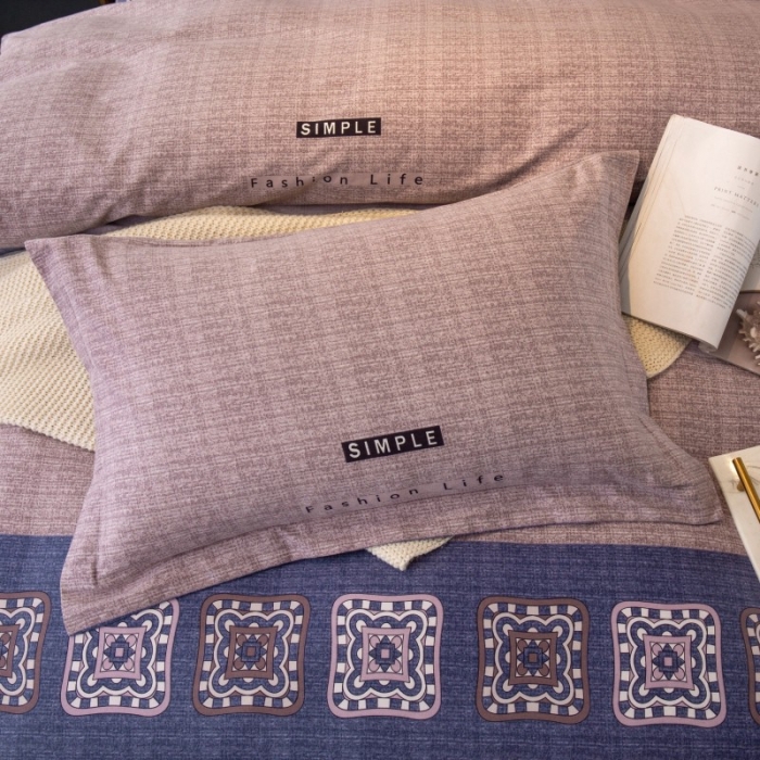 91家纺网 家纺一手货源 找家纺 晶缦家纺 2023新款风尚系全棉生态磨毛多规格单品枕套 温情时光-粉