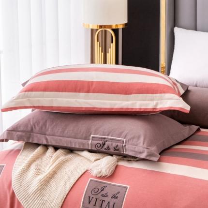 晶缦家纺 2023新款风尚系全棉生态磨毛多规格单品枕套 印象风范