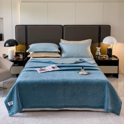 91家纺网 家纺一手货源 找家纺 （总）诗黛尔 2023新款天丝绒夹棉床盖三件套系列