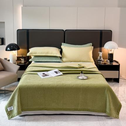 91家纺网 家纺一手货源 找家纺 （总）诗黛尔 2023新款天丝绒夹棉床盖三件套系列