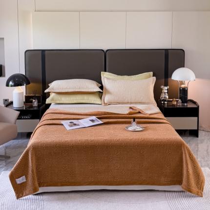 91家纺网 家纺一手货源 找家纺 （总）诗黛尔 2023新款天丝绒夹棉床盖三件套系列