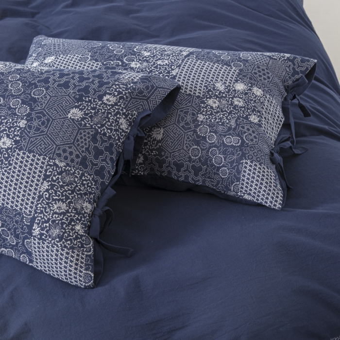 91家纺网 家纺一手货源 找家纺 （总）安莱生活 2023新款简约花妍缤纷拼边四件套-风格二