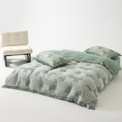 91家纺网 家纺一手货源 找家纺 （总）安莱生活 2023新款拼布田园纽扣款四件套