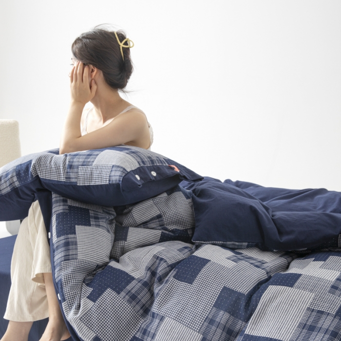 91家纺网 家纺一手货源 找家纺 （总）安莱生活 2023新款拼布田园纽扣款四件套