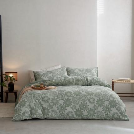 91家纺网 家纺一手货源 找家纺 （总）安莱生活 2023新款双层纱百花争妍四件套