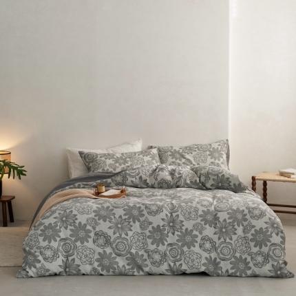 91家纺网 家纺一手货源 找家纺 （总）安莱生活 2023新款双层纱百花争妍四件套