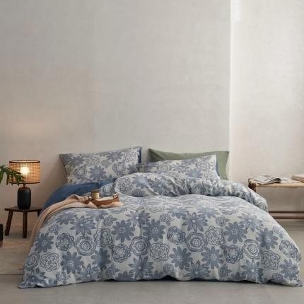 91家纺网 家纺一手货源 找家纺 （总）安莱生活 2023新款双层纱百花争妍四件套