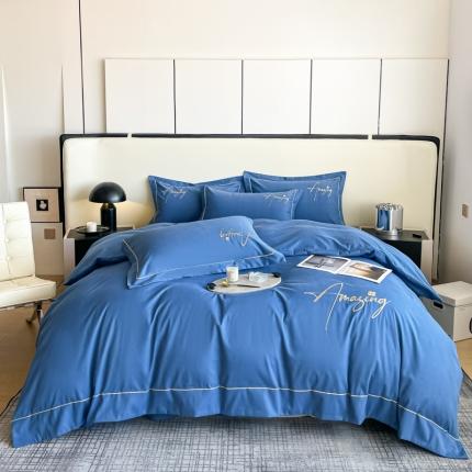 91家纺网 家纺一手货源 找家纺 （总）梧桐家居 2023新款全棉磨毛刺绣四件套