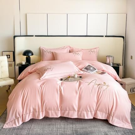 91家纺网 家纺一手货源 找家纺 （总）梧桐家居 2023新款全棉磨毛刺绣四件套