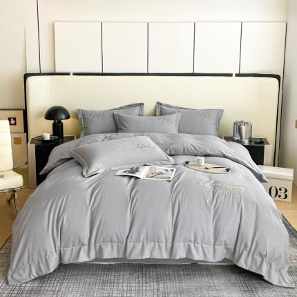 91家纺网 家纺一手货源 找家纺 （总）梧桐家居 2023新款全棉磨毛刺绣四件套