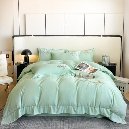 91家纺网 家纺一手货源 找家纺 （总）梧桐家居 2023新款全棉磨毛刺绣四件套