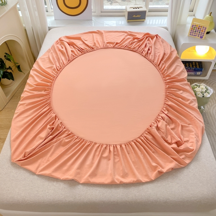 91家纺网 家纺一手货源 找家纺 美派工厂店 2023新款双面床笠 爱玛橙