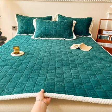 91家纺网 家纺一手货源 找家纺 （总）眠博士 2023新款三层绗缝210克牛奶绒纯色绗缝大象床护垫