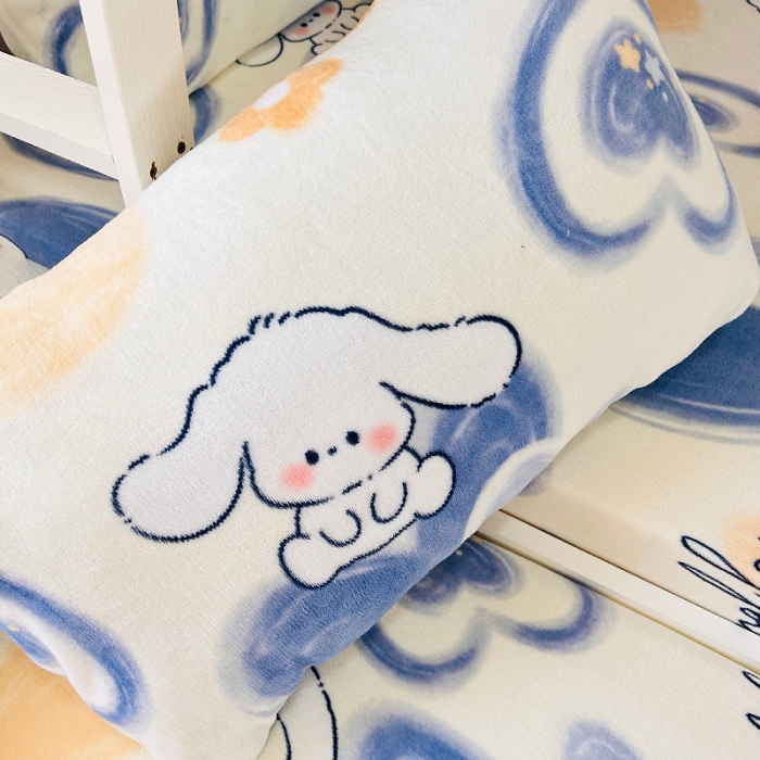 91家纺网 家纺一手货源 找家纺 小虾米 2023新款上下床加厚牛奶绒床笠 爱心天使