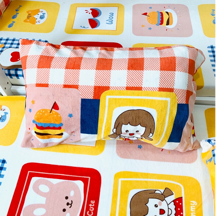 91家纺网 家纺一手货源 找家纺 小虾米 2023新款上下床加厚牛奶绒床笠 生日派对