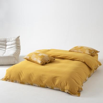 91家纺网 家纺一手货源 找家纺 （总）安莱生活 2023新款简约拼布田园拼边四件套