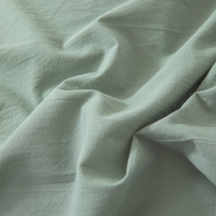 91家纺网 家纺一手货源 找家纺 安莱生活 2023新款简约拼布田园拼边四件套 灰绿