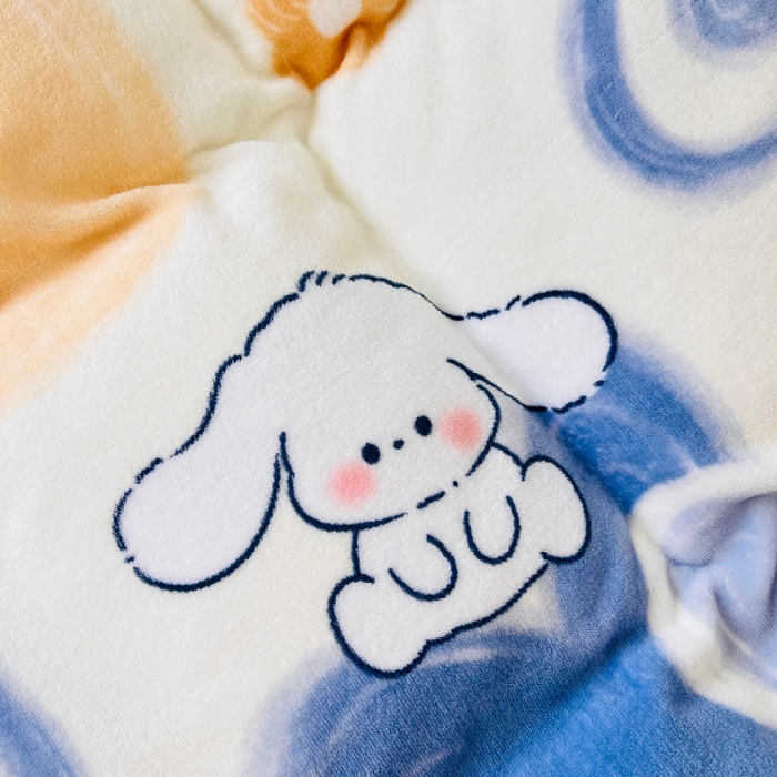 91家纺网 家纺一手货源 找家纺 小虾米 2023新款上下床加厚牛奶绒被套 爱心天使