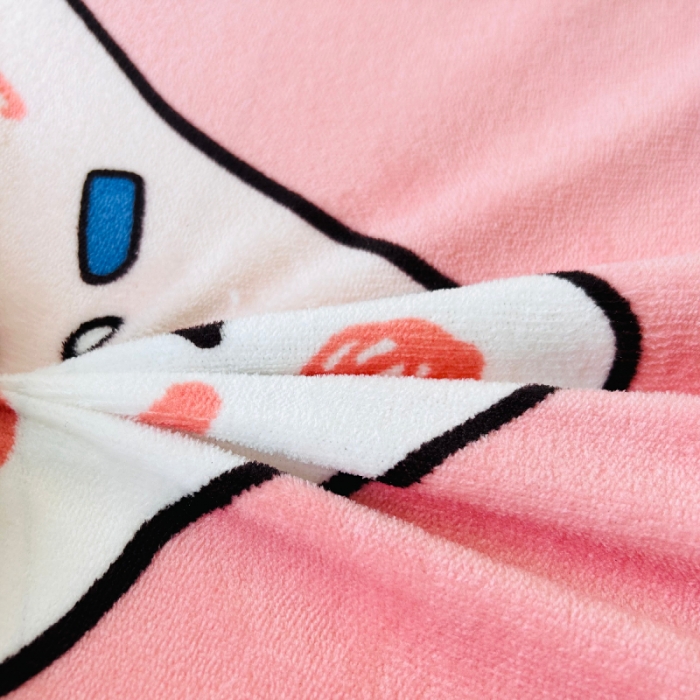 91家纺网 家纺一手货源 找家纺 小虾米 2023新款上下床加厚牛奶绒被套 开心女孩