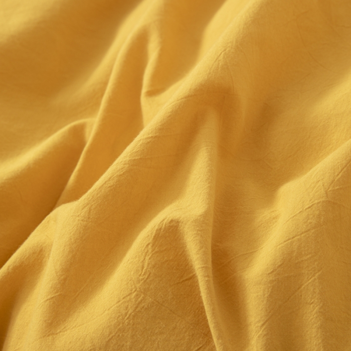 91家纺网 家纺一手货源 找家纺 安莱生活 2023新款简约拼布田园拼边四件套 姜黄