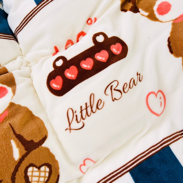 91家纺网 家纺一手货源 找家纺 小虾米 2023新款上下床加厚牛奶绒被套 快乐熊宝