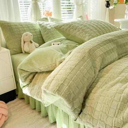 91家纺网 家纺一手货源 找家纺 （总）绒世界 2024新款高克重兔绒牛奶绒四件套