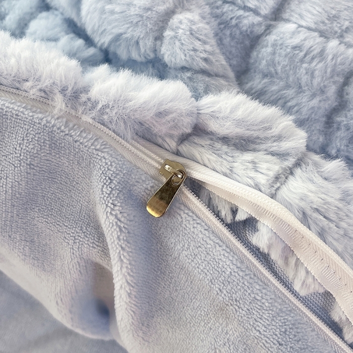 91家纺网 家纺一手货源 找家纺 欧冠家纺 2023新款高克重兔绒牛奶绒四件套 天空蓝