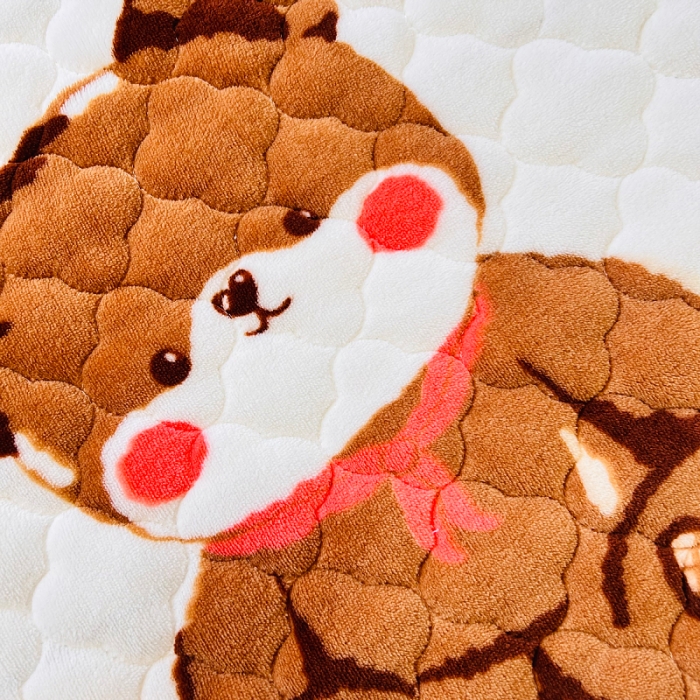 91家纺网 家纺一手货源 找家纺 小虾米 2023新款上下床加厚牛奶绒夹棉床笠 快乐熊宝