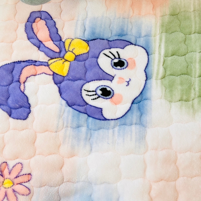 91家纺网 家纺一手货源 找家纺 小虾米 2023新款上下床加厚牛奶绒夹棉床笠 星黛兔