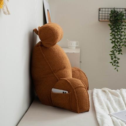 91家纺网 家纺一手货源 找家纺 （总）一兰 2024新款单人靠垫加厚泰迪绒多功能可调节护腰靠垫-莫妮卡