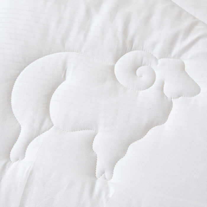 91家纺网 家纺一手货源 找家纺 薇玛仕 2023新款澳洲羊毛纯棉羊毛被 被子被芯 白色