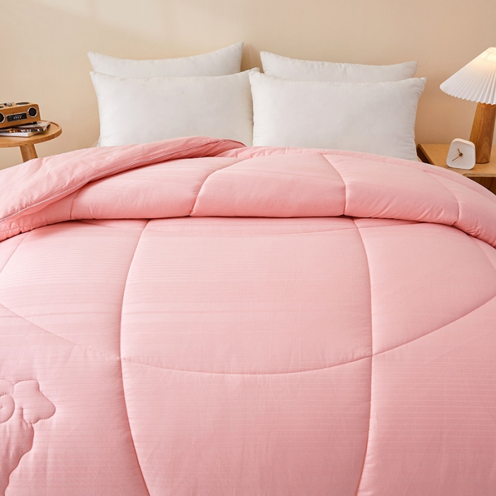 91家纺网 家纺一手货源 找家纺 薇玛仕 2023新款澳洲羊毛纯棉羊毛被 被子被芯 粉玉