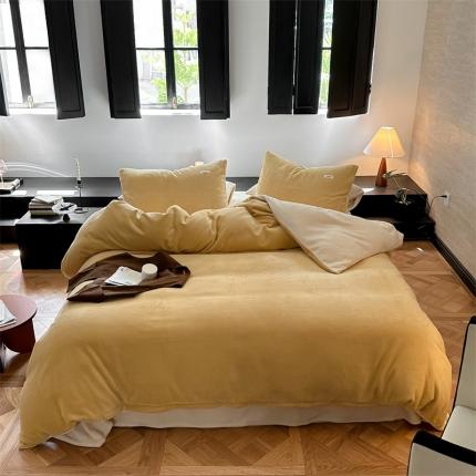 91家纺网 家纺一手货源 找家纺 （总）2023新款双拼牛奶绒被套