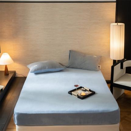 91家纺网 家纺一手货源 找家纺 （总）2023新款双拼牛奶绒床笠