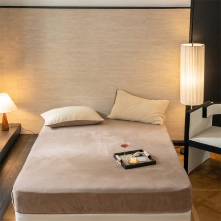 91家纺网 家纺一手货源 找家纺 （总）2023新款双拼牛奶绒床笠