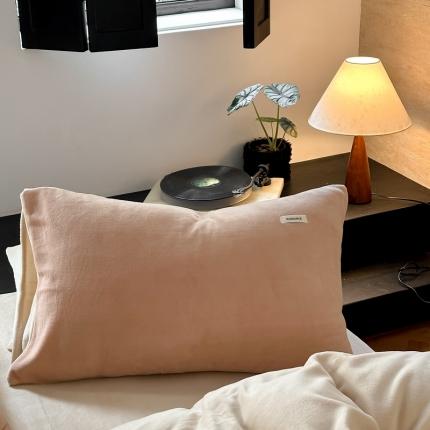 91家纺网 家纺一手货源 找家纺 （总）时光里 2023新款双拼牛奶绒枕套