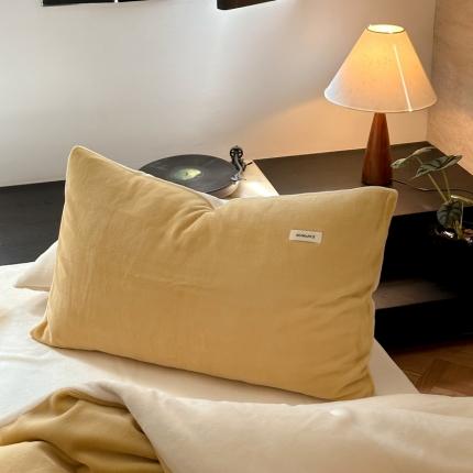 91家纺网 家纺一手货源 找家纺 （总）时光里 2023新款双拼牛奶绒枕套