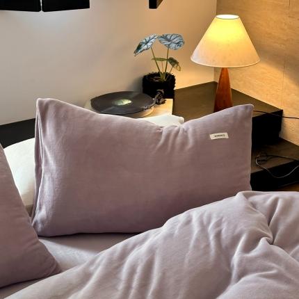 91家纺网 家纺一手货源 找家纺 （总）时光里 2023新款双拼牛奶绒枕套