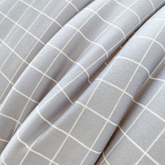 91家纺网 家纺一手货源 找家纺 天瑜家纺 2023新款针织豆豆绒冬被 灰小格