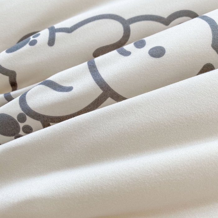 91家纺网 家纺一手货源 找家纺 天瑜家纺 2023新款针织豆豆绒冬被 小熊灰