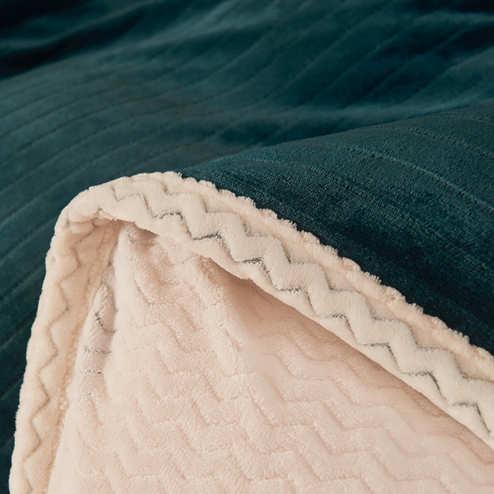 91家纺网 家纺一手货源 找家纺 全季家居 2023新款纯色印花抗静电大包边牛奶绒贝贝绒单被套 宝石蓝