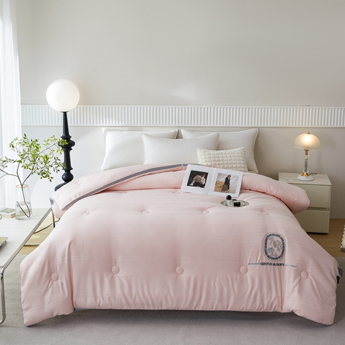 91家纺网 家纺一手货源 找家纺 （总）丽卡家纺 2023新款提花大豆纤维玫瑰天使系列被子被芯