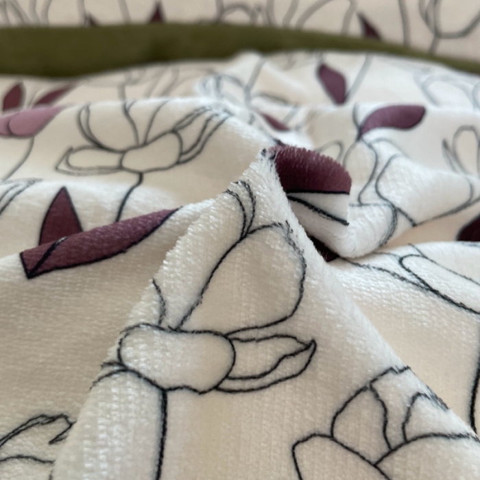 91家纺网 家纺一手货源 找家纺 梦柏家纺 2023新款高克重牛奶绒印花四件套 花海