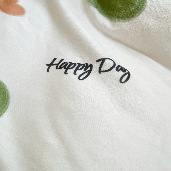 91家纺网 家纺一手货源 找家纺 梦柏家纺 2023新款高克重牛奶绒印花四件套 绿色爱心