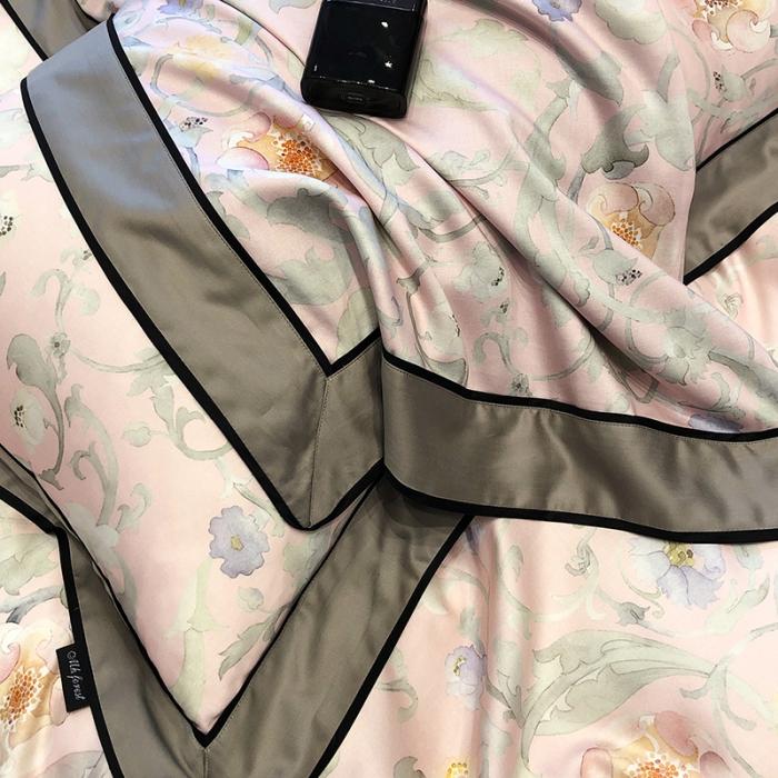 91家纺网 家纺一手货源 找家纺 黑白森林秋冬新品 天丝棉磨毛四件套海岛棉天丝全棉磨毛四季