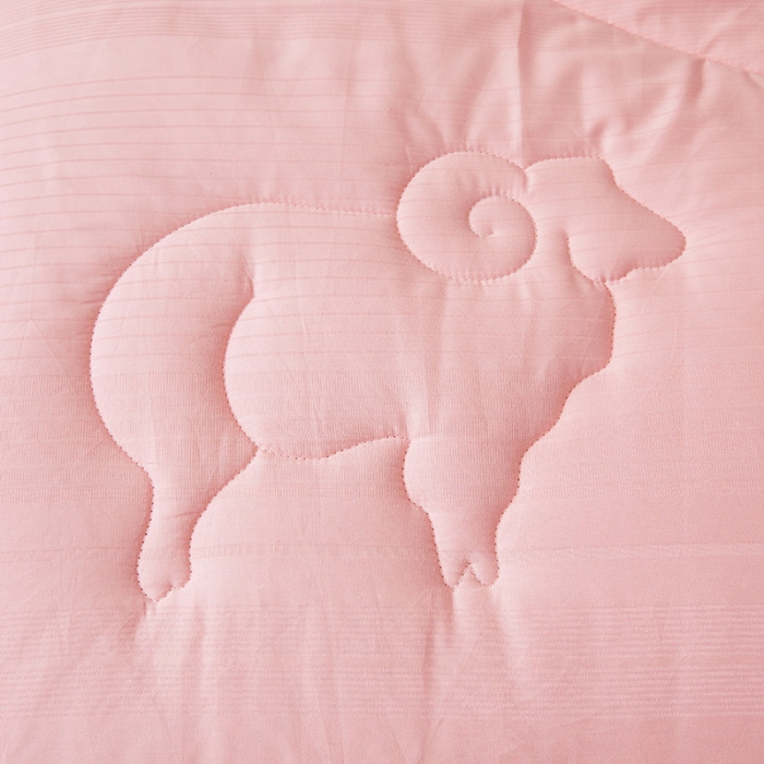 91家纺网 家纺一手货源 找家纺 薇玛仕 2023新款100%澳洲羊毛纯棉羊毛被 粉玉