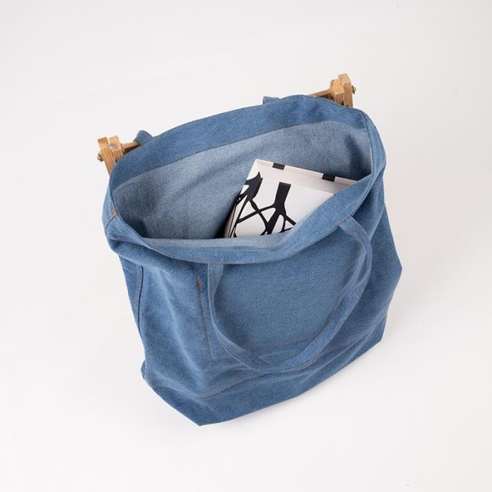 91家纺网 家纺一手货源 找家纺 【牛仔帆布包】日式无印牛仔布包良品大容量手提包学生挎包休闲包男女通勤包