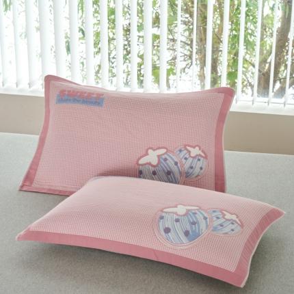 91家纺网 家纺一手货源 找家纺 总 棠薇2025新款加厚八层纯棉纱布枕巾一对装小清新小格子系列全棉枕头盖巾